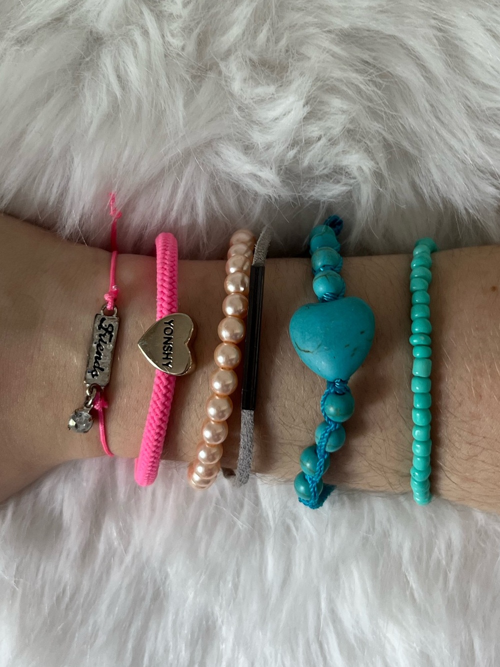 Kids Pink, Turquoise and Grey Bracelet Bundle